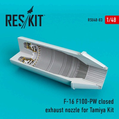 Reskit RSU48-0083 F-16 (F100-PW) closed exhaust nozzles (TAM) 1/48