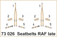Eduard 73026 Seatbelts RAF late SUPER FABRIC