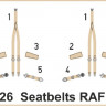 Eduard 73026 Seatbelts RAF late SUPER FABRIC