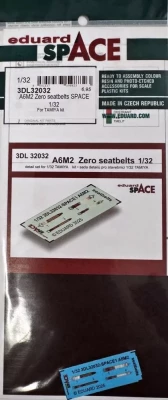 Eduard 3DL32032 A6M2 Zero seatbelts SPACE (TAM) 1/32