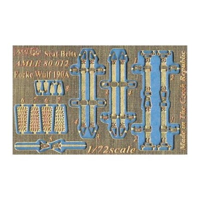 AML AMLE80012 Seatbelts Focke Wulf 190 A/F (PE set) 1/72
