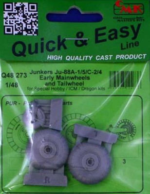 CMK Q48273 Ju-88A-1/5/C-2/4 early main&amp;tail wheels (ICM) 1/48