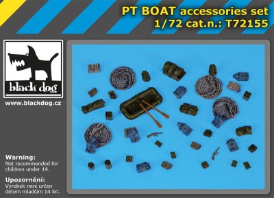 Black Dog BDT72155 PT boat accessories set (designed to be used with Revell kits) [PT-160 PT-588/PT-579 PT-109 Patrol] 1/72