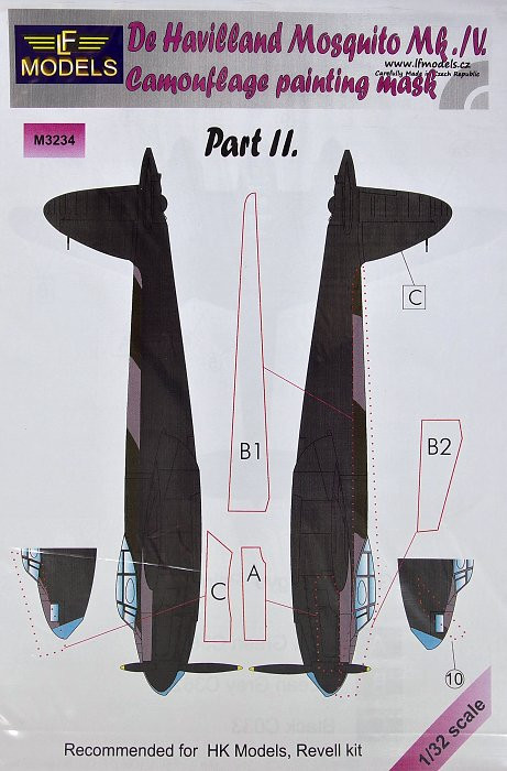 LF Model M3234 Mask De Havilland Mosquito Mk.IV (TAM) Pt II. 1/32
