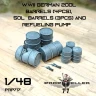 77 Propeller 77PRP717 SET - 4x 200l, 3x 50l barrels&refueling pump 1/48