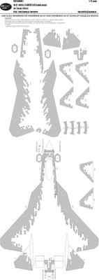 New Ware NWA-M0651 1/72 Mask SU-57 DIGITAL CAMOUFLAGE (ZVEZDA 7319)