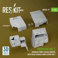 Reskit AVU35017 Merkava Mk.3 damag.front&rear fend. w/ boxes 1/35