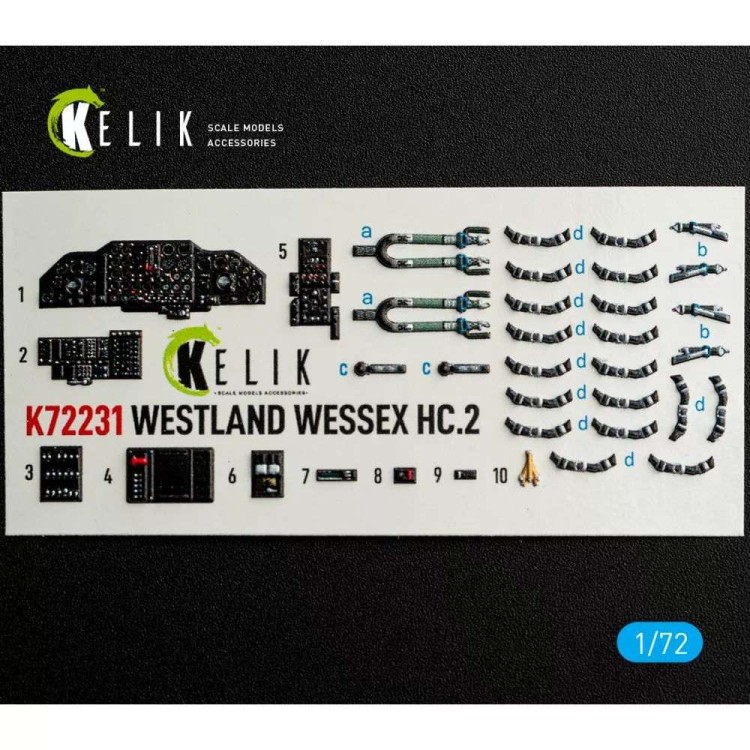 Reskit K72231 WESTLAND WESSEX HC.2 - interior 3D (AIRF) 1/72