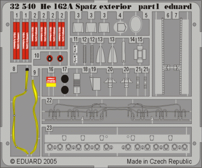 Eduard 32540 He 162A Spatz exterior REV