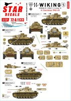 Star Decals 72-A1133 Wiking # 5.5. SS-Wiking in Caucasus 1942-43.Pz III Ausf.J short gun, Pz III Ausf.J long gun and Pz III Ausf.N.Plus generic turret numbers 0-1-2-3-4-5 1/72