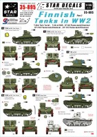 Star Decals STAR35895 Finnish Tanks in WWII (pt3). Soviet T-26A Twin turret, T-26 m/1939, OT-130/133 Chemical/Flame-tank 1/35