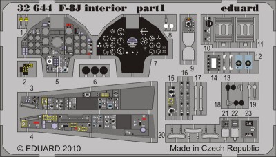 Eduard 32644 F-8J interior S.A. TRU