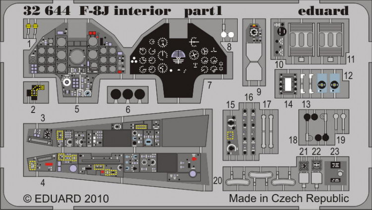 Eduard 32644 F-8J interior S.A. TRU