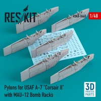Reskit RS48-440 Pylons for USAF A-7 'Corsair II' w/ MAU-12 1/48