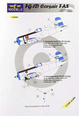Lf Model C4406 Decals FG-1D Corsair FAS 1/144