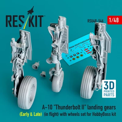 Reskit U48546 A-10 land.gears early&amp;late in flight (HOBBYB) 1/48