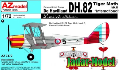 AZ model 74072 DH.82 Tiger Moth Mk.II &quot;International&quot; 1/72