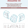 Peewit M72290 Canopy mask Alouette III (HELL/KP) 1/72