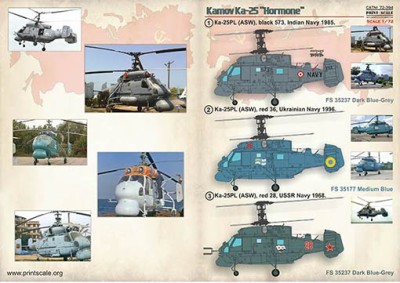 Print Scale 72-394 Kamov Ka-25 'Hormone' (wet decals) 1/72