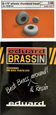 Eduard 6481027 BRASSIN B-17F wheels rhomboid tread (EDU) 1/48
