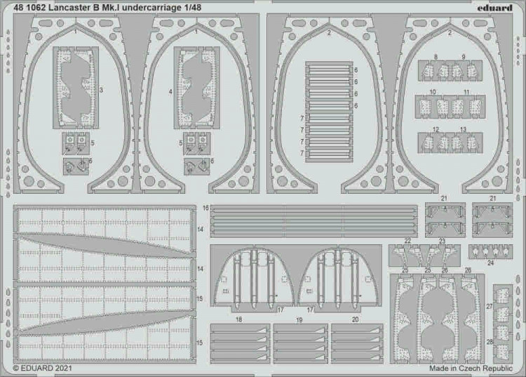 Eduard 481062 SET Lancaster B Mk.I undercarriage (HKM) 1/48