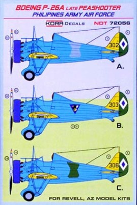 Kora Model NDT72056 P-26A Late Philippines Army AF декали декали 1/72