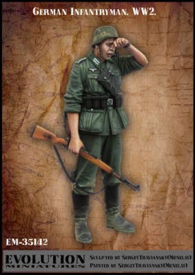Evolution Miniatures 35142 Пехотинец Вермахта с карабином, усталый 1/35