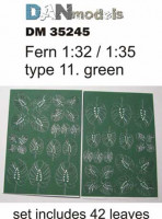 Dan Models 35245 листья папоротника зелёные набор № 11 1/35