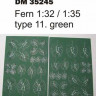 Dan Models 35245 листья папоротника зелёные набор № 11 1/35