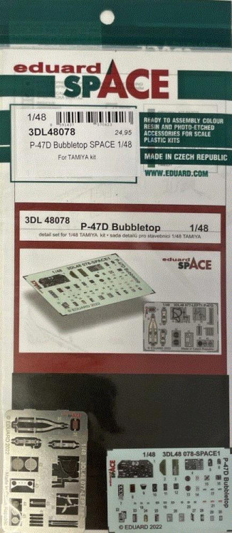 Eduard 3DL48078 P-47D Bubbletop SPACE (TAM) 1/48