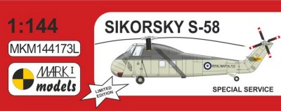 Mark 1 Model MKM-144173L Sikorsky S-58 Special Service (4x camo) 1/144
