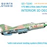 Quinta studio QD+72240 МиГ-21БИС Поздний (с системой Полет-ОИ) (Eduard) (с 3D-печатными деталями) 1/72