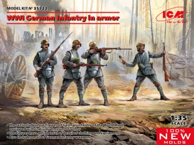 ICM 35722 German Infantry in armor WWI (4 fig.) 1/35