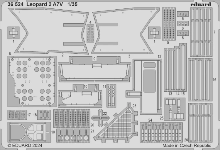 Eduard 36524 SET Leopard 2 A7V (TAM) 1/35