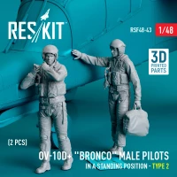 Reskit F48043 OV-10D+ 'Bronco' male pilots standing Type 2 1/48