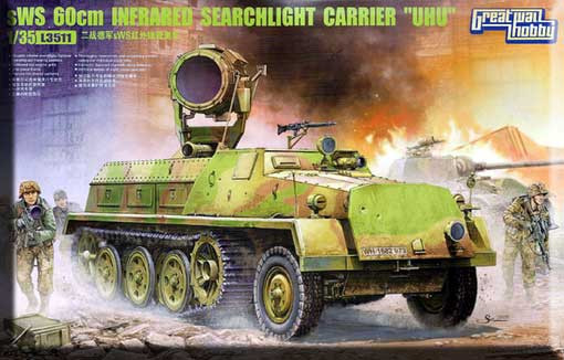 Great Wall Hobby L3511 WWII German sWS 60cm Infrared Searchlight Carrier "UHU" 1/35