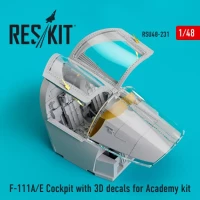 Reskit U48231 F-111A/E Cockpit w/ 3D decals (ACAD) 1/48