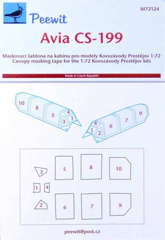 Peewit PW-M72124 1/72 Canopy mask Avia CS-199 (KP)