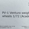 Prmn.Cz 72003 PV-1 Ventura - Weighted Wheels (ACAD) 1/72