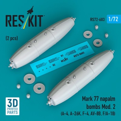 Reskit 72603 Mark 77 napalm bombs Mod. 2 (2 pcs.) 1/72