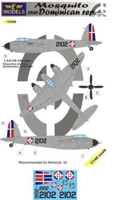 Lf Model C4456 Decals Mosquito over Dominican Republic 1/144