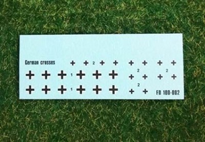 Foxbot Decals FB100-002 German Crosses (Balkenkreuz) for Battlefront, The Plastic Soldier Company and Zvezda kits 1/100