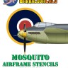 Barracuda Studios BC-72165 de Havilland Mosquito Airframe Stencils - Expanded 1/72