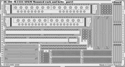 Eduard 36102 M-1134 ATGM mounted rack and belts AFV