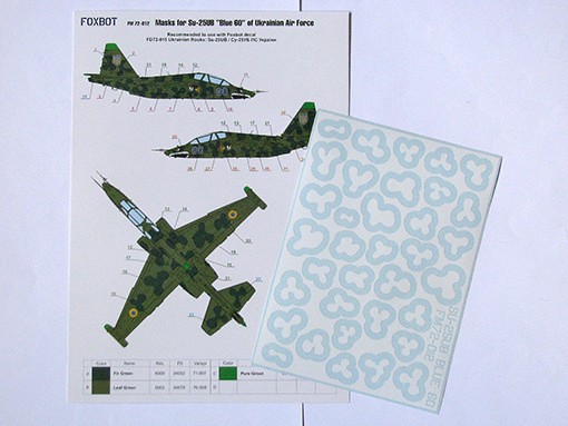 Foxbot Decals FM72012 Masks for Sukhoi Su-25UB Blue 60 1/72