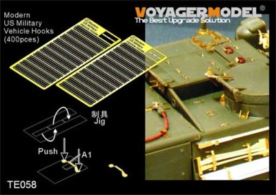 Voyager Model TE058 Modern US Military Vehicle Hooks(400pces)(For All) 1/35