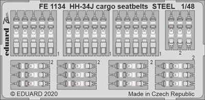 Eduard FE1134 1/48 HH-34J cargo seatbelts STEEL (TRUMP)
