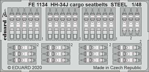 Eduard FE1134 1/48 HH-34J cargo seatbelts STEEL (TRUMP)