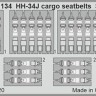 Eduard FE1134 1/48 HH-34J cargo seatbelts STEEL (TRUMP)