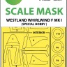Art Scale 200-M32001 Westland Whirlwind Mk.I Kabuki wheels and canopy frame paint masks (inside & outside) 1/32